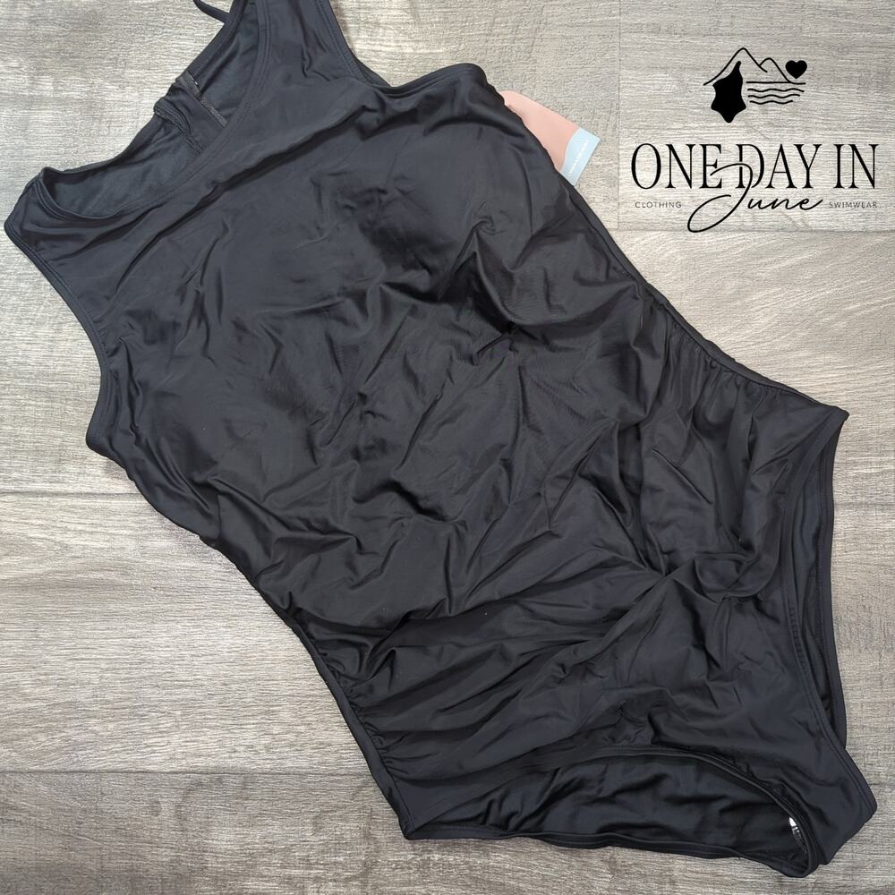 Smismivo High Neck One Piece Swimsuit Size XL